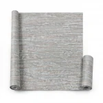 Pattern wall covering gray color, length 10m, width 1.06m, model 78031