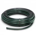 لفة أنابيب HDPE ضغط  10 بار [PE 80] قطر خارجي 63 مم  SDR 13.6  لون اسود مع خط اخضر | مصنع المنى