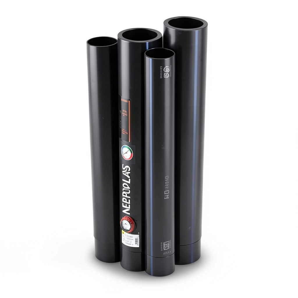 HDPE Pipes PE 100 Pressure 6 Bar Outside Diameter 450 mm Thickness 16.4 mm Black | NEPROPLAST