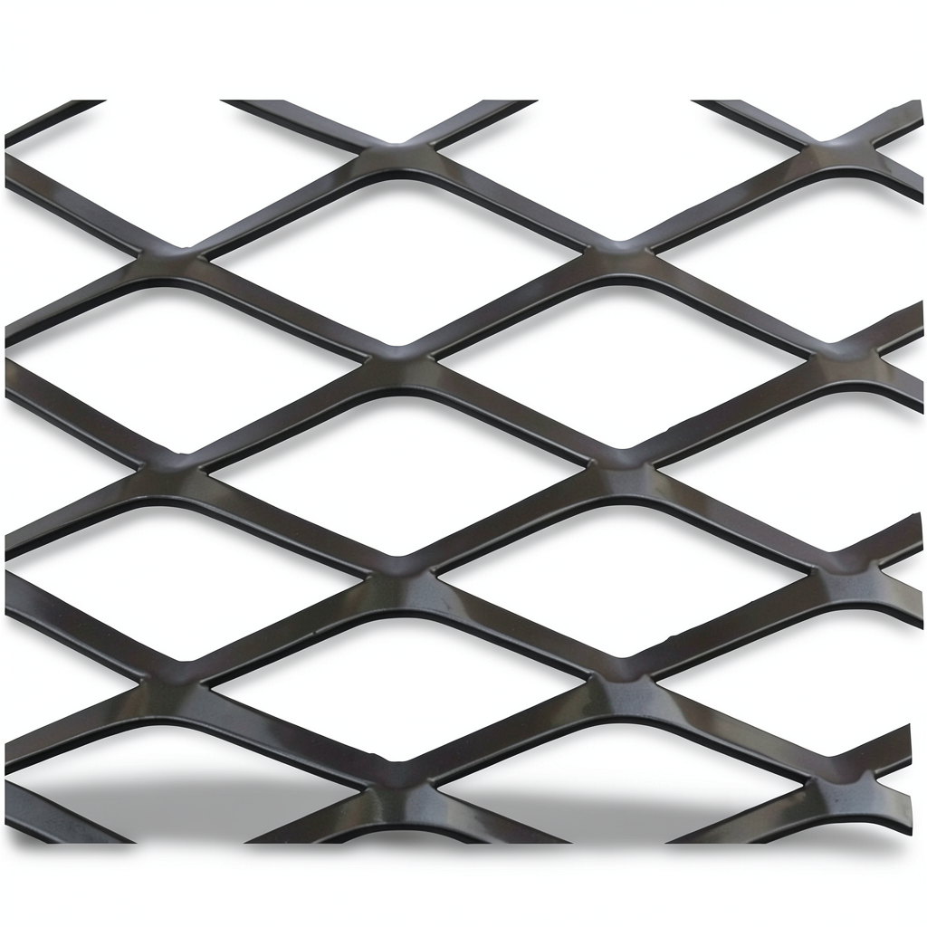 Hot Rolled Black Steel Expanded Metal Mesh Thickness 2.7 mm Width 2.44 m Length 2 m
