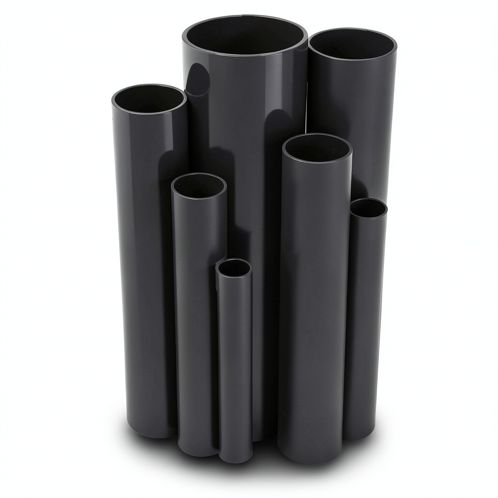 مواسير UPVC ضغط 12 بار قطر خارجي 60.2 مم سمك 3.1 مم لون اسود