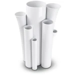 مواسير UPVC ضغط 15 بار قطر خارجي 60.2 مم سمك 3.9 مم أبيض