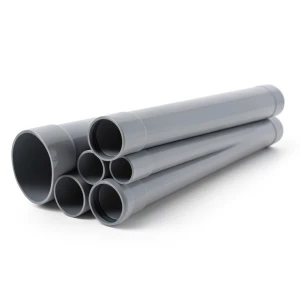 UPVC Pipes Nominal Pressure 6 Bar Outside Diameter 160 mm Thickness 4.7 mm Gray