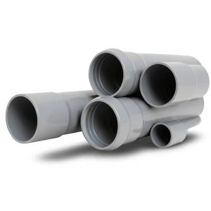 UPVC Pipes Nominal Pressure 6 Bar Outside Diameter 200 mm Thickness 5.9 mm Gray