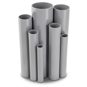 مواسير UPVC ضغط اسمي 15 بار قطر خارجي 60.5 مم سمك 4.5 مم لون رمادي