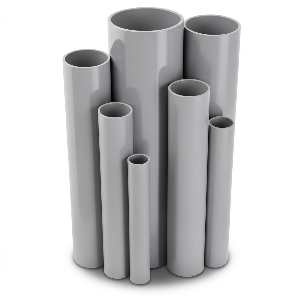 UPVC Pipes Nominal Pressure 15 Bar Outside Diameter 60.5 mm Thickness 4.5 mm Gray