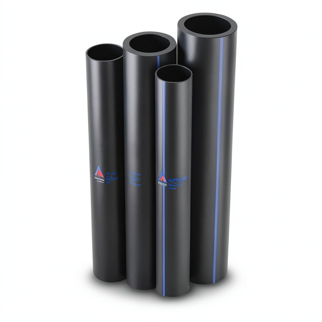 مواسير HDPE PE 100 ضغط 6 بار قطر خارجي 280 مم سمك 10.2 مم لون اسود | نيبروبلاست