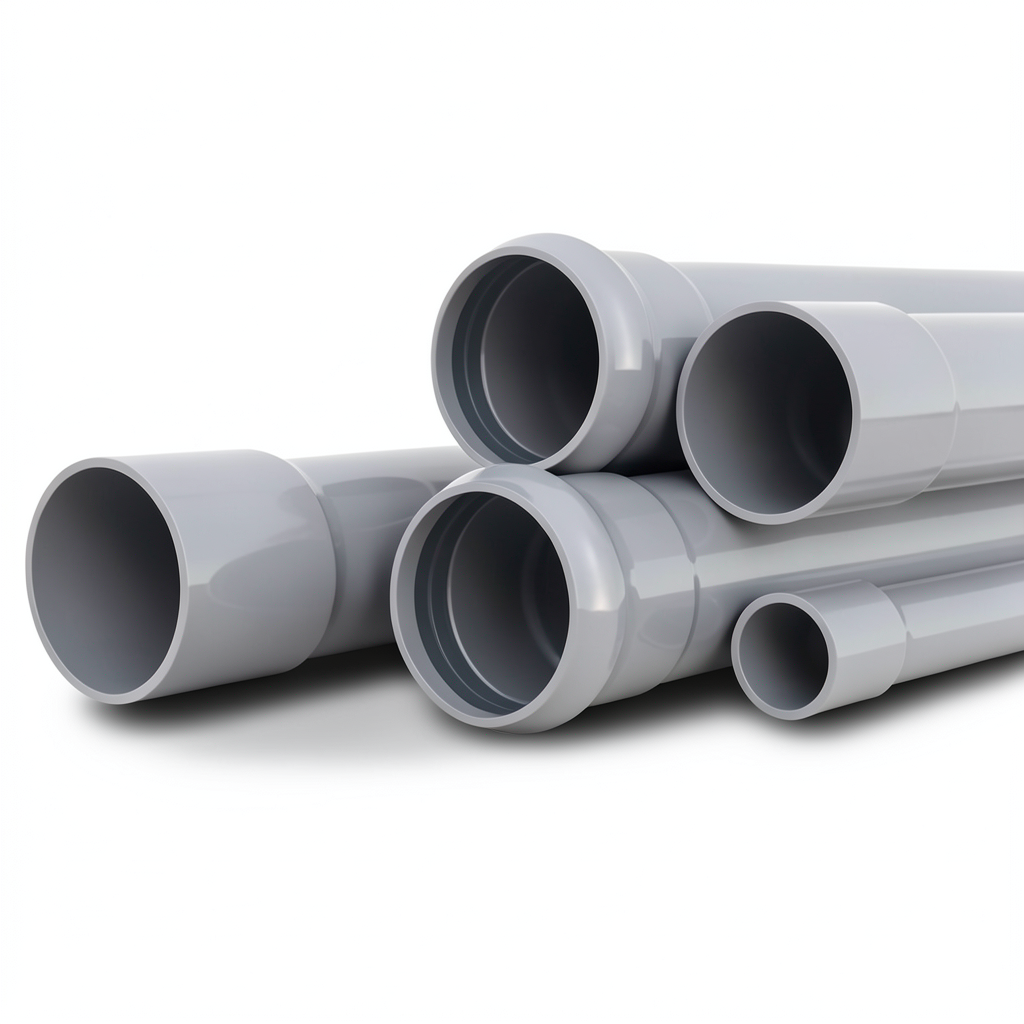 UPVC Pipes Nominal Pressure 6 Bar Outside Diameter 225 mm Thickness 6.6 mm Gray