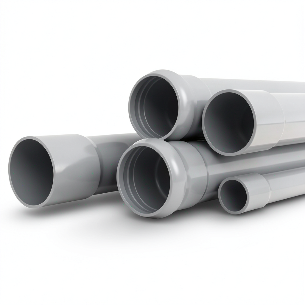 UPVC Pipes Nominal Pressure 6 Bar Outside Diameter 280 mm Thickness 8.2 mm Gray