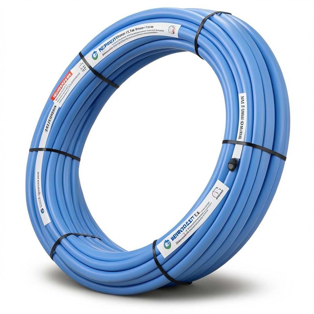أنابيب HDPE PE 100 ضغط 12.5 بار قطر خارجي 50 مم سمك 3.7 مم لون أزرق | نيبروبلاست