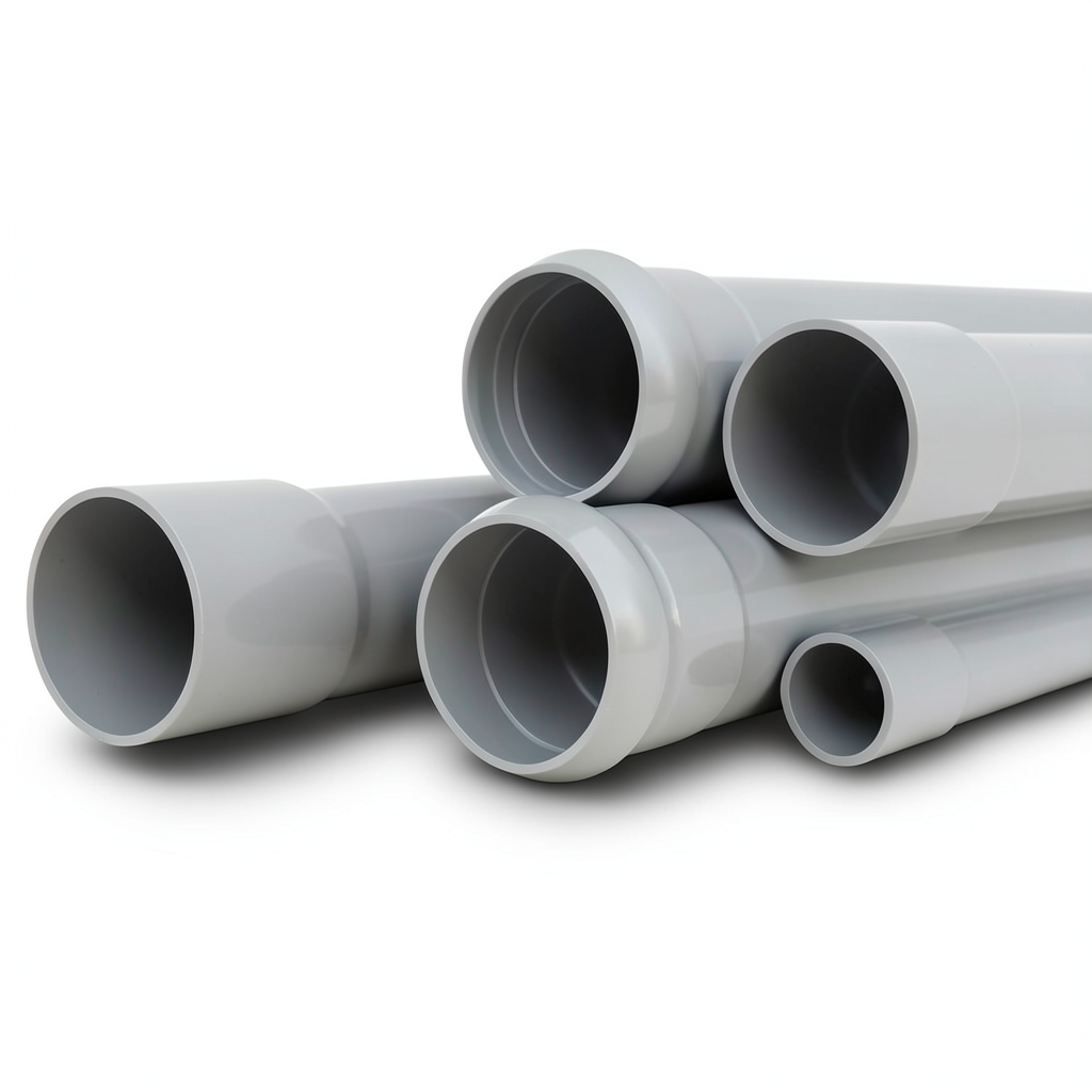UPVC Pipes Nominal Pressure 6 Bar Outside Diameter 630 mm Thickness 18.4 mm Gray