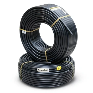 أنابيب HDPE نيبروبلاست PE 100 ضغط 12.5 بار قطر خارجي 63 مم سمك 4.7 مم لون أسود | نيبروبلاست