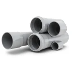 مواسير UPVC ضغط 6 بار قطر خارجي 355 مم سمك 10.4 مم لون رمادي