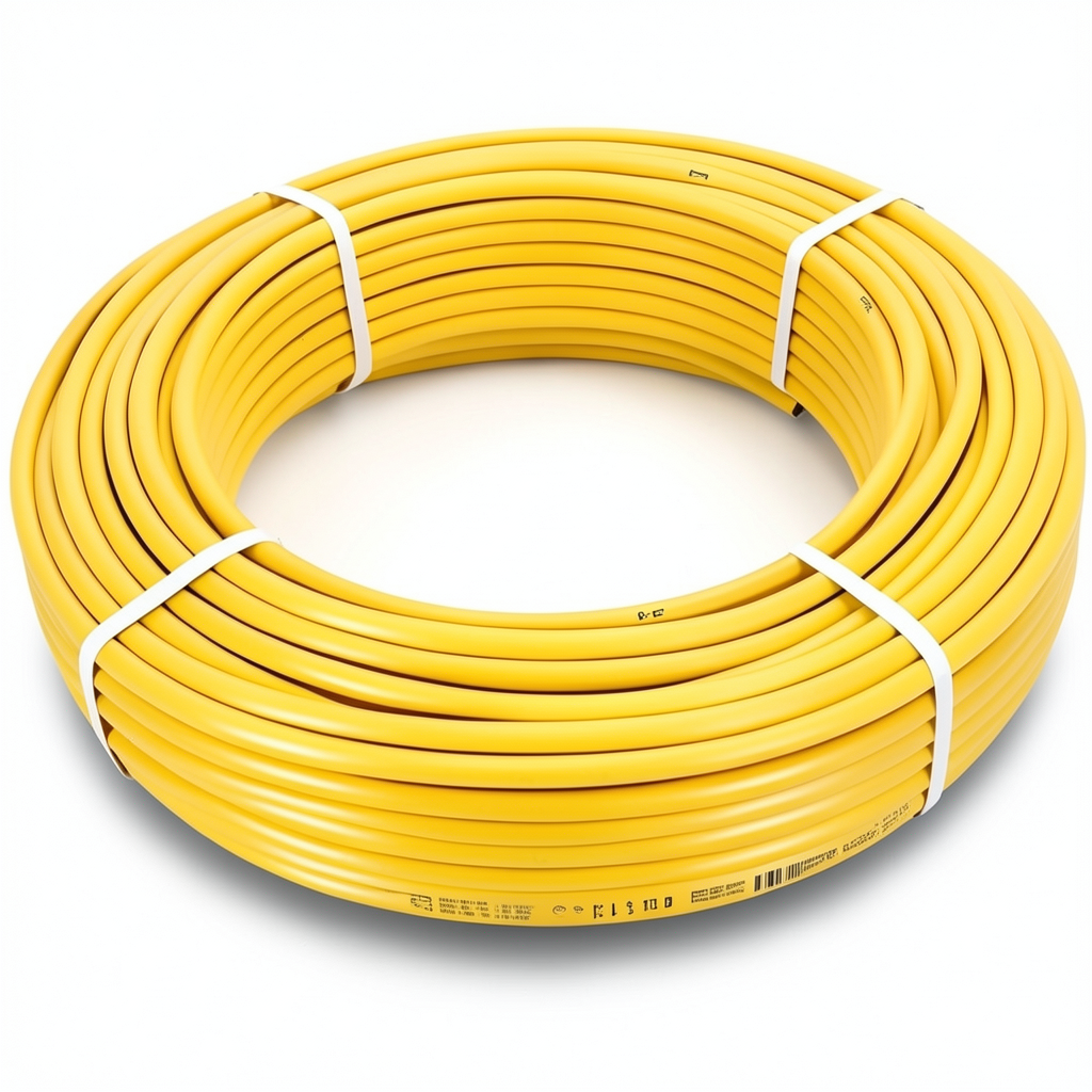 أنابيب HDPE PE 100 ضغط 12.5 بار قطر خارجي 90 مم سمك 6.7 مم لون أصفر | نيبروبلاست