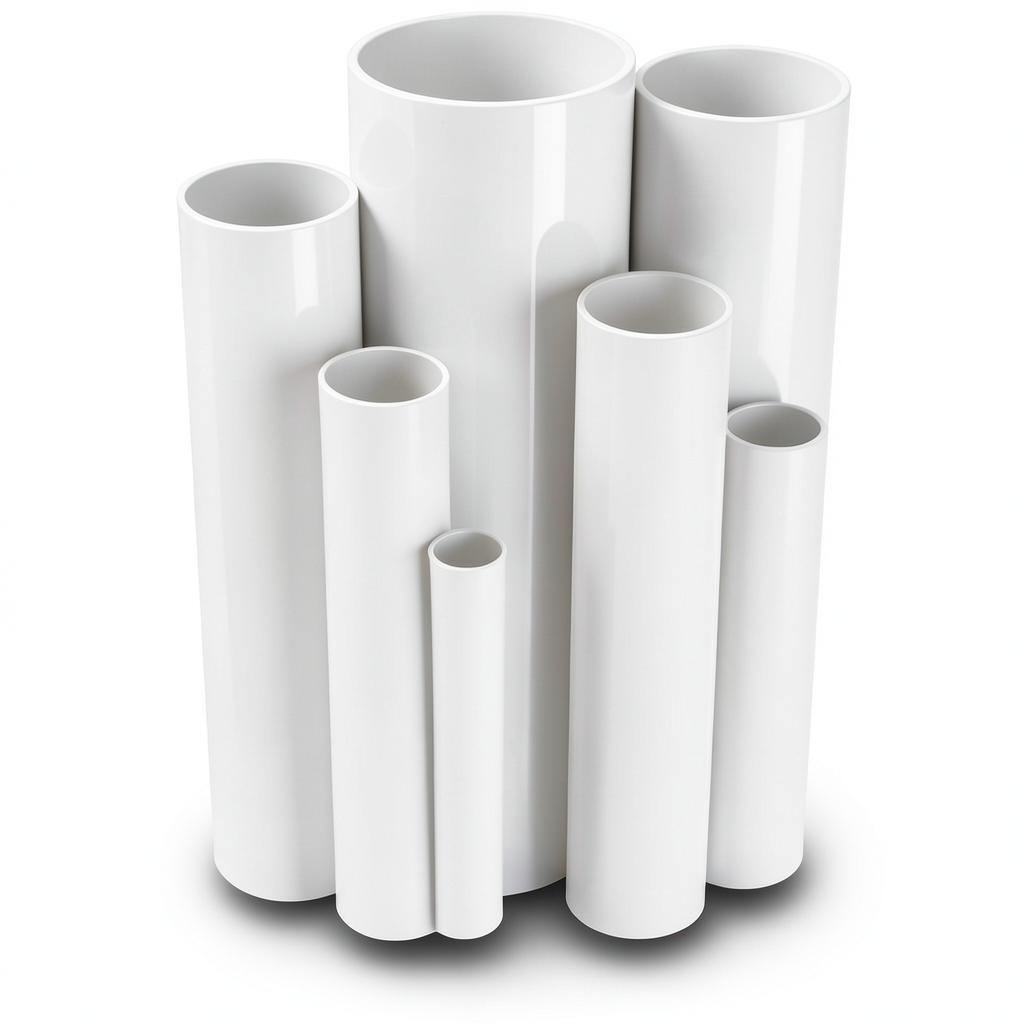مواسير UPVC ضغط 12 بار قطر خارجي 60.2 مم سمك 3.1 مم لون أبيض
