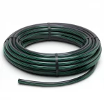 HDPE Plastic Coil Pipe  PN 12.5 Bar [PE 80] Outside Diameter 20 mm  SDR 11  Color Black with Green Stripes | Almona Factory