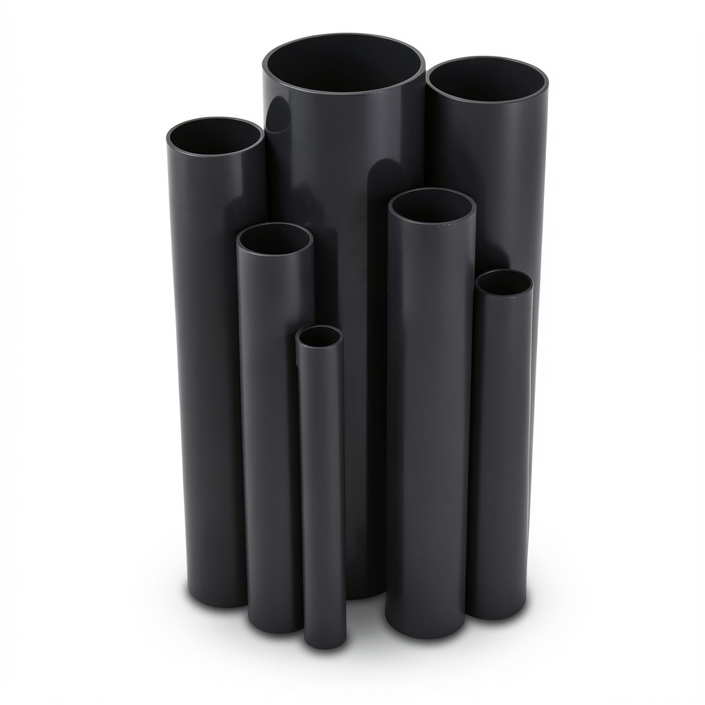 UPVC Pipes 12 Bar Pressure 60.5 mm OD 3.7 mm Thickness Black