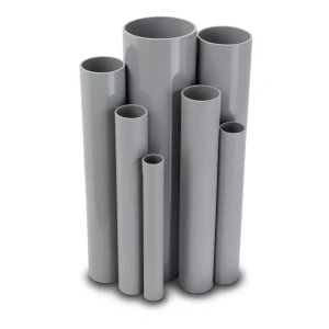 مواسير UPVC ضغط 15 بار قطر خارجي 60.2 مم سمك 3.9 مم لون رمادي