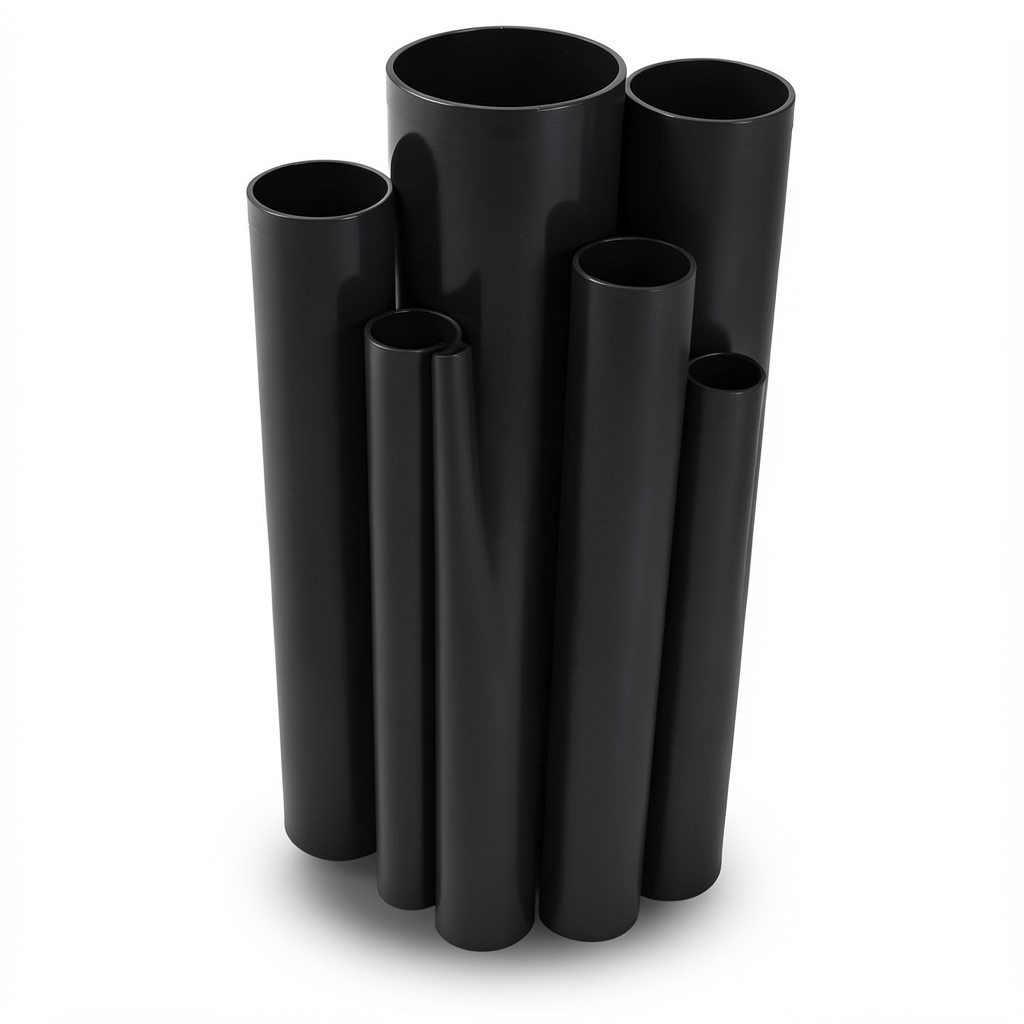 مواسير UPVC ضغط 15 بار قطر خارجي 60.2 مم سمك 3.9 مم لون اسود