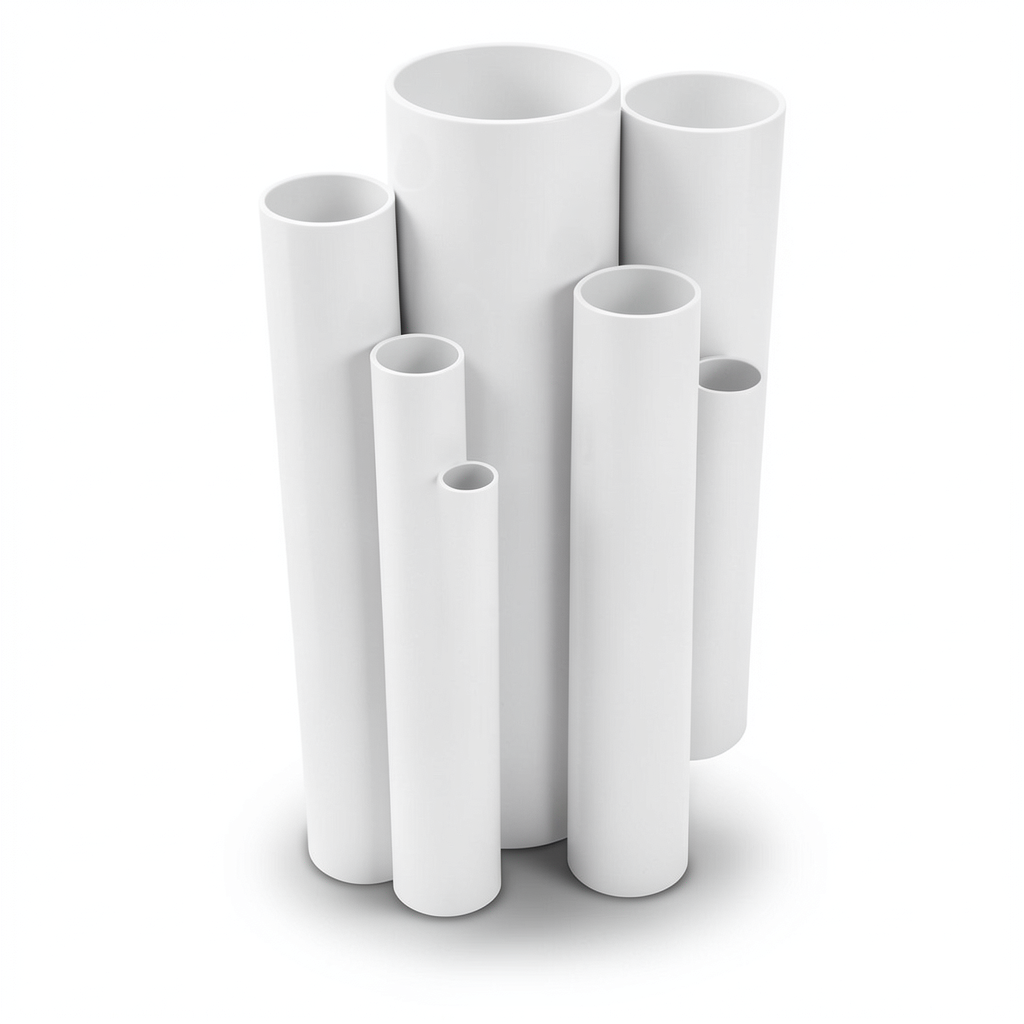 مواسير UPVC ضغط 15 بار قطر خارجي 60.5 مم سمك 4.5 مم أبيض