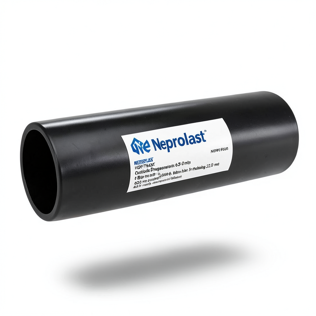 Neproplast HDPE Pipes PE 100 Pressure 6 Bar Outside Diameter 630 mm Thickness 22.9 mm Black | NEPROPLAST