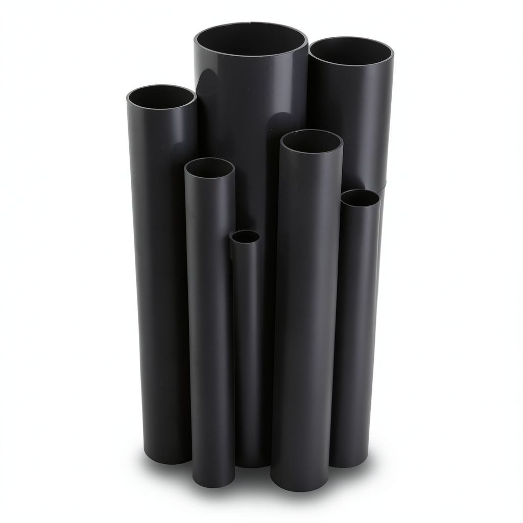 مواسير UPVC ضغط اسمي 15 بار قطر خارجي 60.5 مم سمك 4.5 مم لون اسود