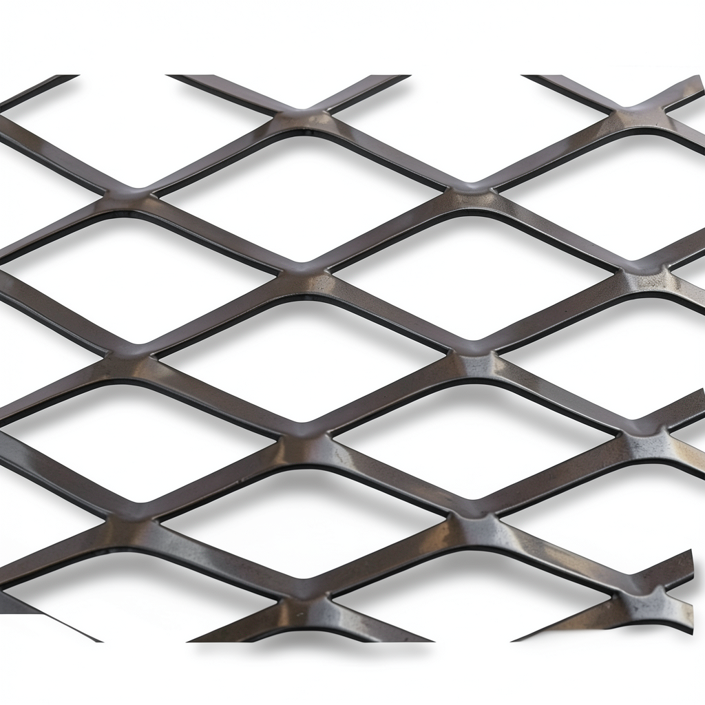Hot Rolled Black Steel Expanded Metal Mesh Thickness 2.7 mm Width 2.44 m Length 3 m