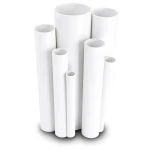 مواسير UPVC ضغط اسمي 15 بار قطر خارجي 48.1 مم سمك 3.1 مم لون أبيض