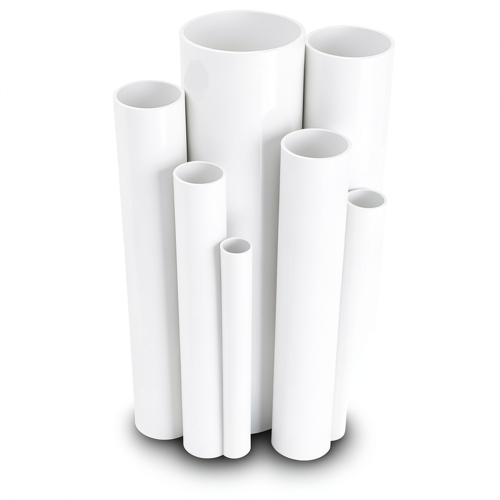 مواسير UPVC ضغط اسمي 15 بار قطر خارجي 48.1 مم سمك 3.1 مم لون أبيض