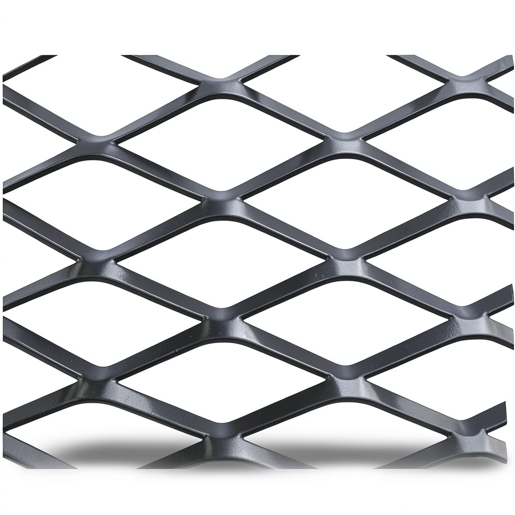 Hot Rolled Black Steel Expanded Metal Mesh Thickness 2.8 mm Width 2.44 m Length 3 m
