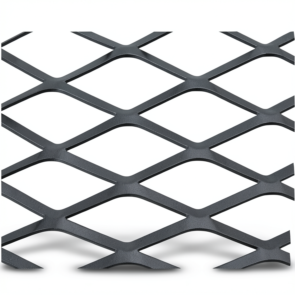 Hot Rolled Steel Expanded Metal Mesh Thickness 3.8 mm Width 2.44 M Length 3 M