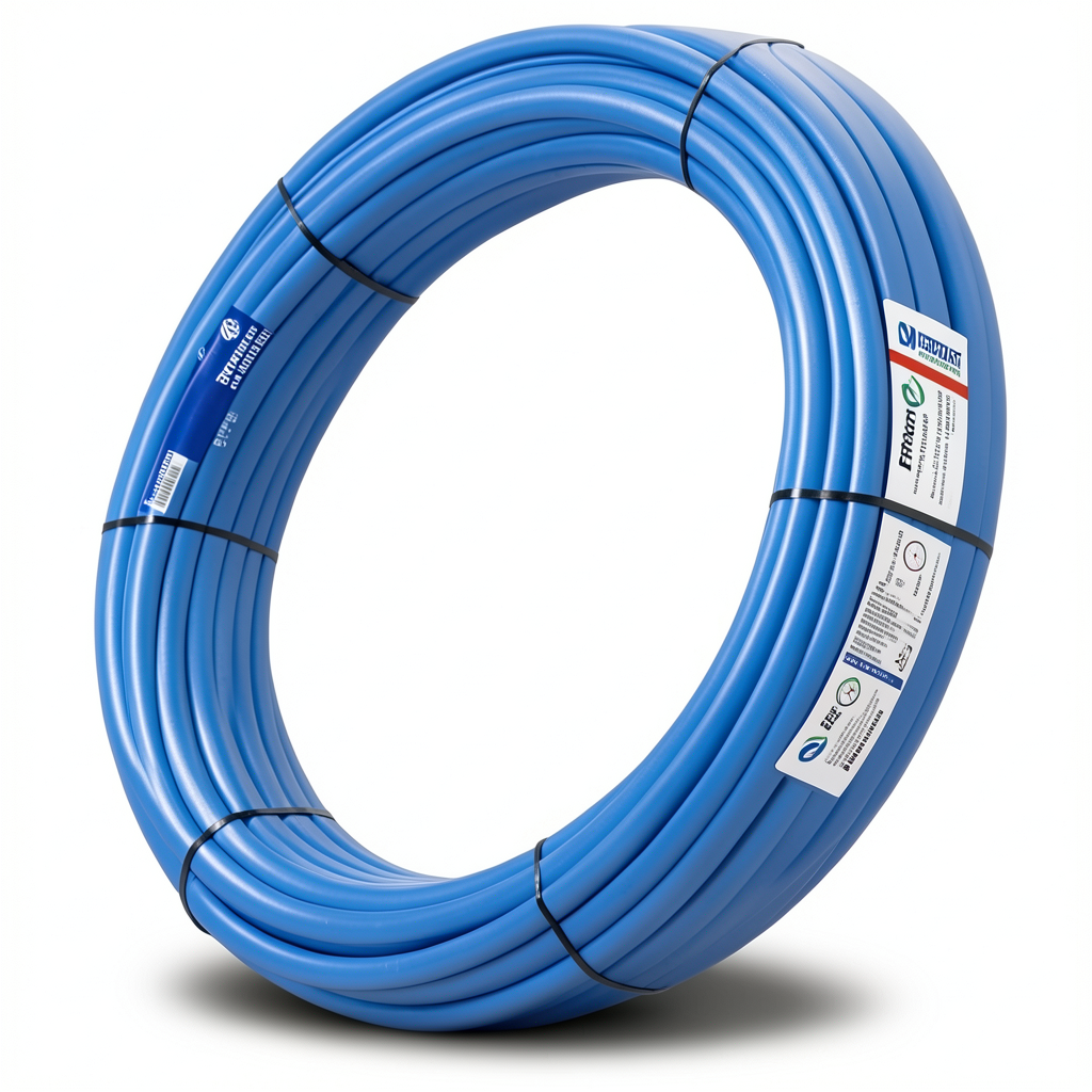 أنابيب HDPE PE 100 ضغط 6 بار قطر خارجي 90 مم سمك 3.3 مم أزرق | نيبروبلاست