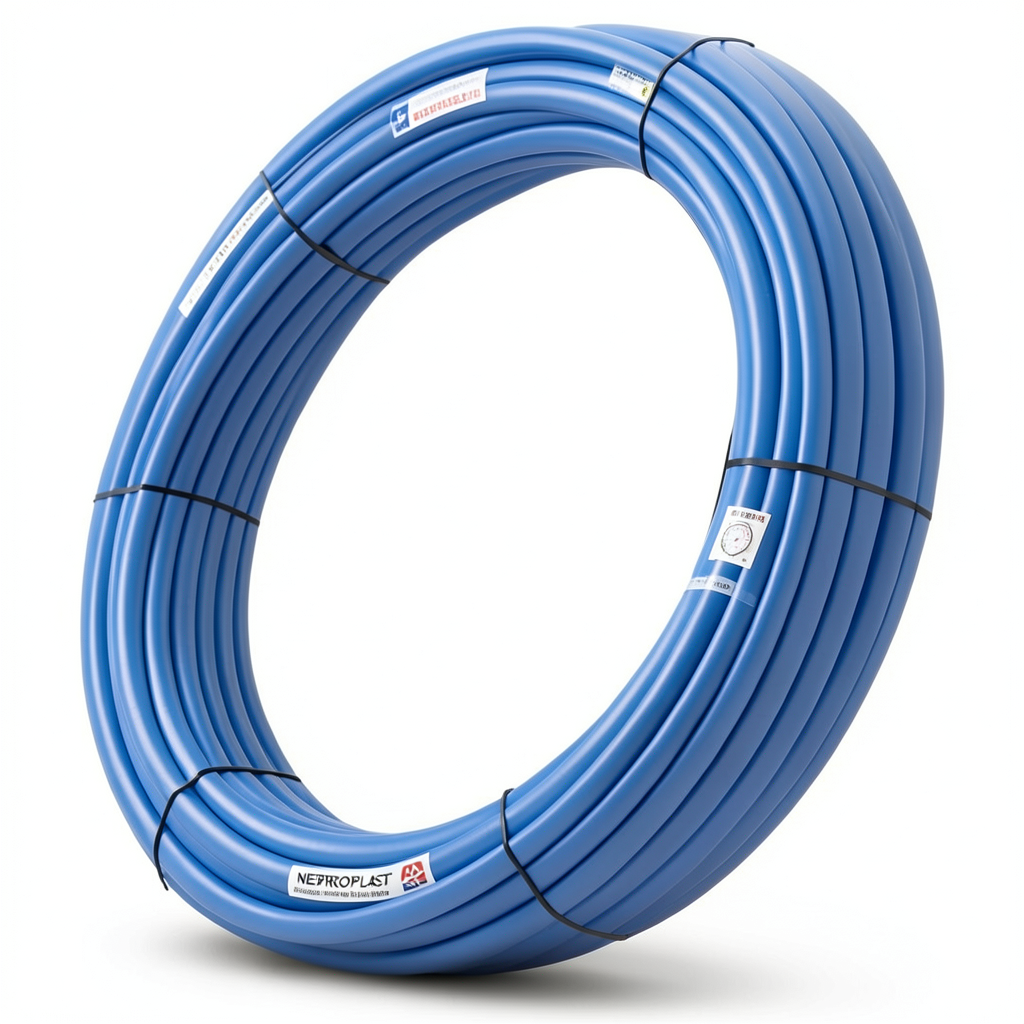 أنابيب HDPE PE 100 ضغط 12.5 بار قطر خارجي 32 مم سمك 2.4 مم لون أزرق | نيبروبلاست