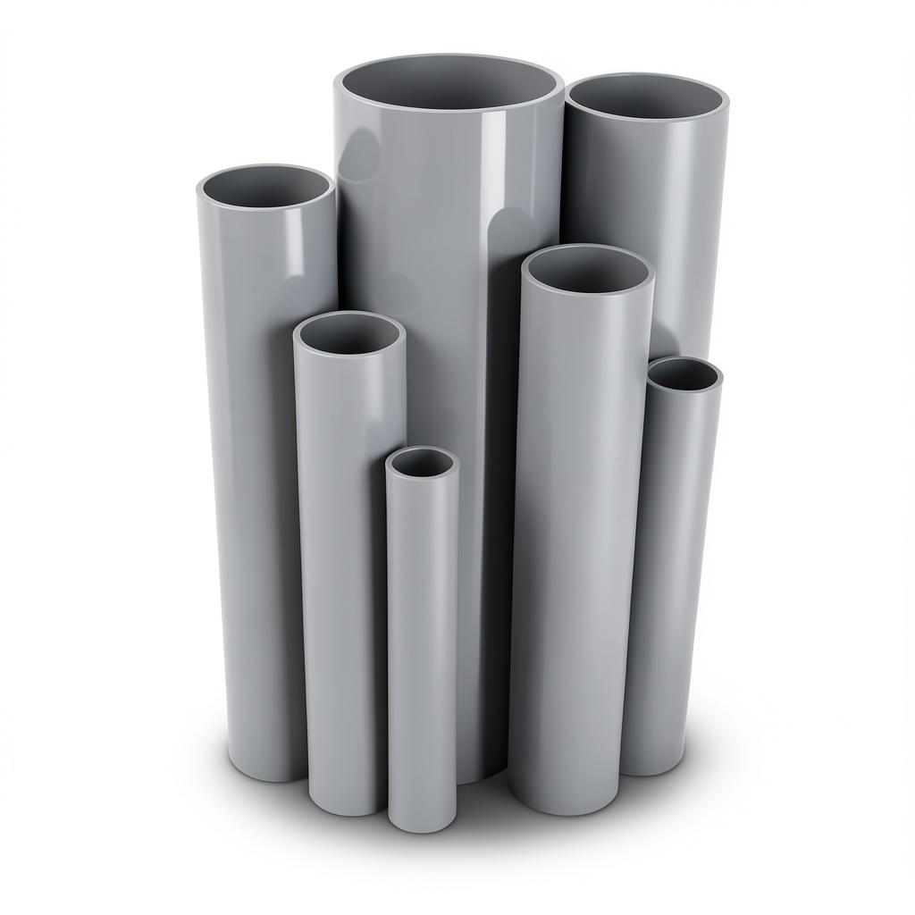 UPVC Pipes Pressure 15 Bar Outside Diameter 48.4 mm Thickness 3.7 mm Gray