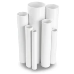 مواسير UPVC ضغط اسمي 25 بار قطر خارجي 48.1 مم سمك 5.1 مم لون أبيض