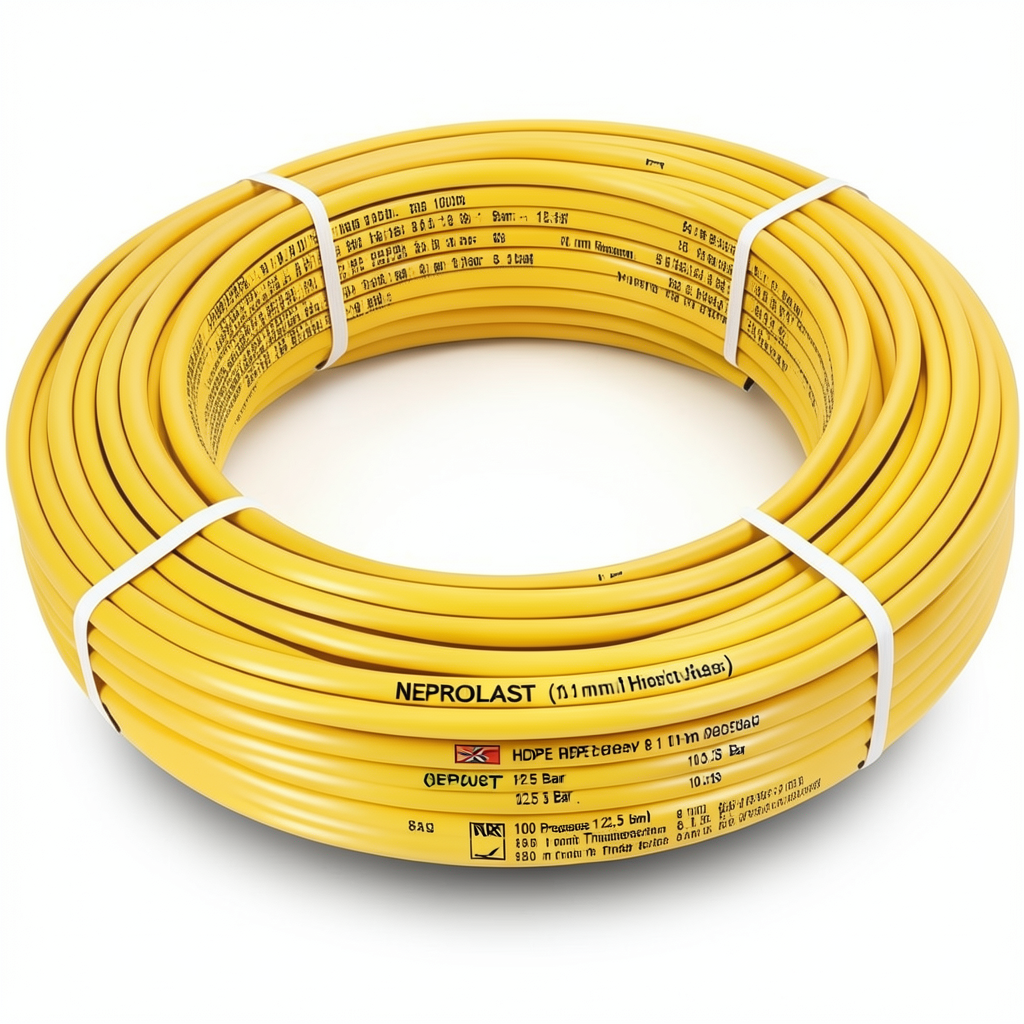 أنابيب HDPE PE 100 ضغط 12.5 بار قطر 110 مم سمك 8.1 مم لون أصفر | نيبروبلاست