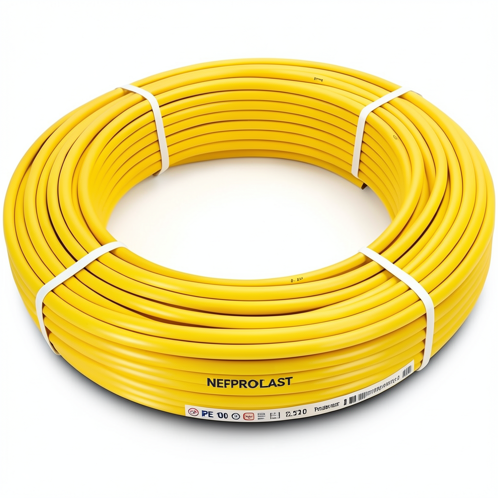 أنابيب HDPE PE 100 ضغط 12.5 بار قطر خارجي 125 مم سمك 9.2 مم لون أصفر | نيبروبلاست