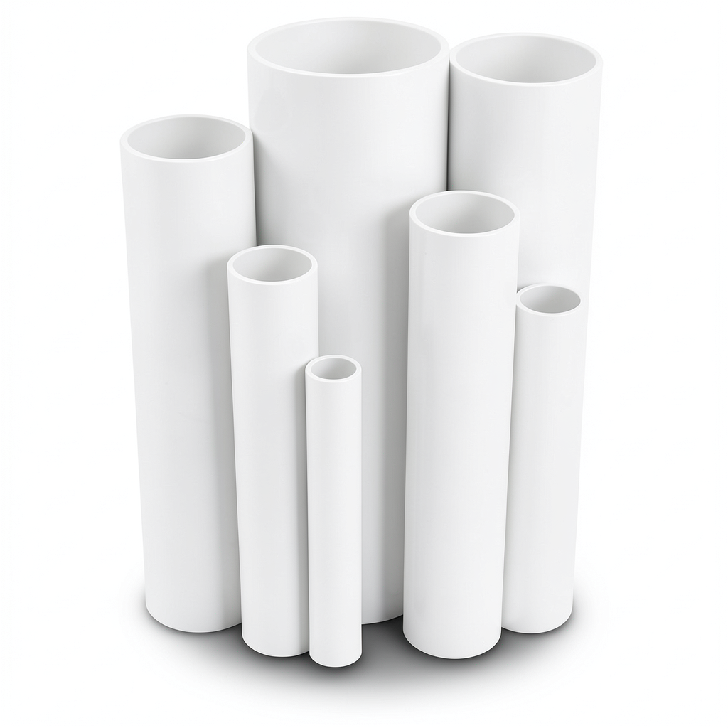 مواسير UPVC ضغط 9 بار قطر خارجي 75 مم سمك 3 مم لون أبيض