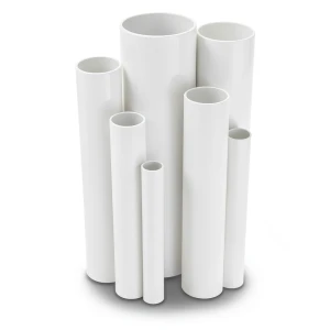 مواسير UPVC ضغط اسمي 9 بار قطر خارجي 75.3 مم سمك 3.5 مم أبيض