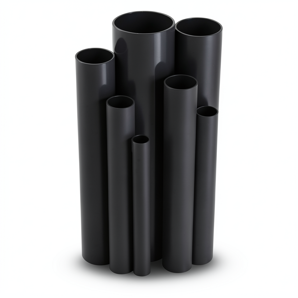 مواسير UPVC ضغط 9 بار قطر خارجي 75.3 مم سمك 3.5 مم لون اسود
