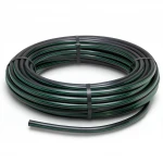 HDPE Plastic Coil Pipe  PN 12.5 Bar [PE 80] Outside Diameter 50 mm  SDR 11  Color Black with Green Stripes | Almona Factory
