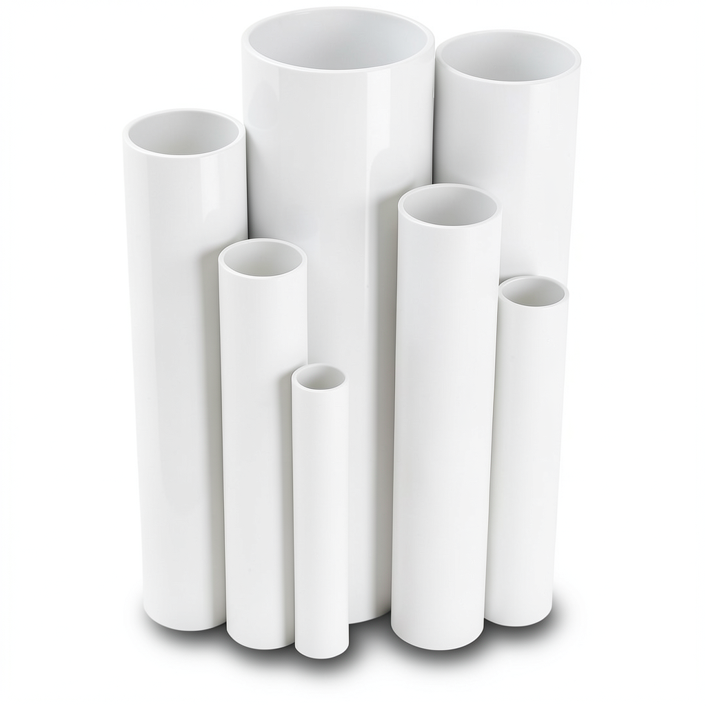 مواسير UPVC ضغط 12 بار قطر خارجي 75 مم سمك 3.9 مم لون أبيض