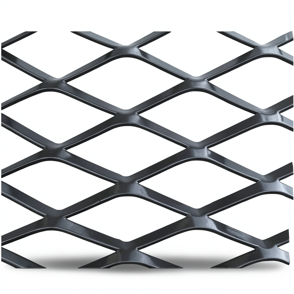 Hot Rolled Black Steel Expanded Metal Mesh Thickness 5.8 mm Width 2.44 m Length 3 m