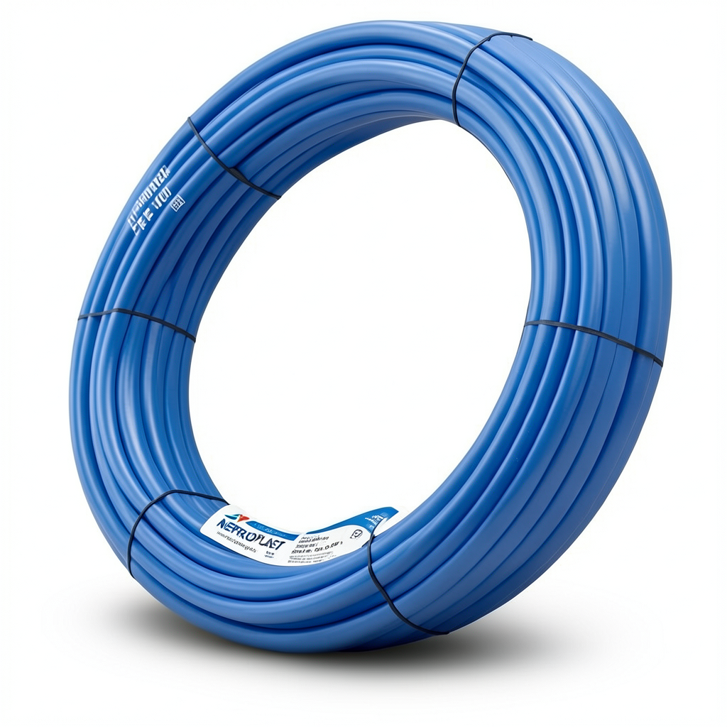 أنابيب HDPE PE 100 ضغط 6 بار قطر خارجي 50 مم سمك 1.9 مم لون أزرق | نيبروبلاست