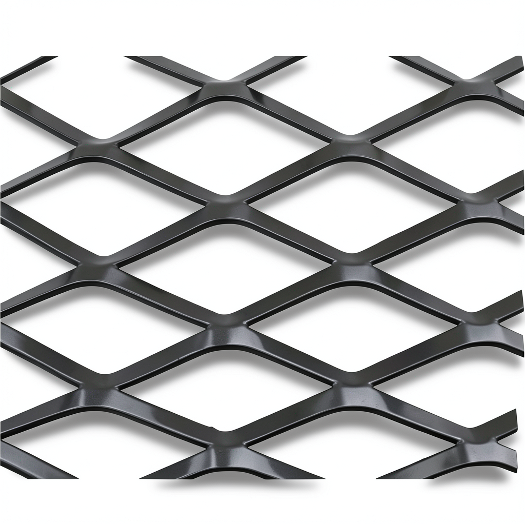 Bait Al Tatawor Hot Rolled Black Expanded Metal Mesh 4.8mm Thickness x 2.44m Width x 4m Length