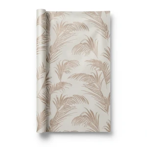 Leaf-Patterned Wall Covering 10m x 1.06m Light Brown