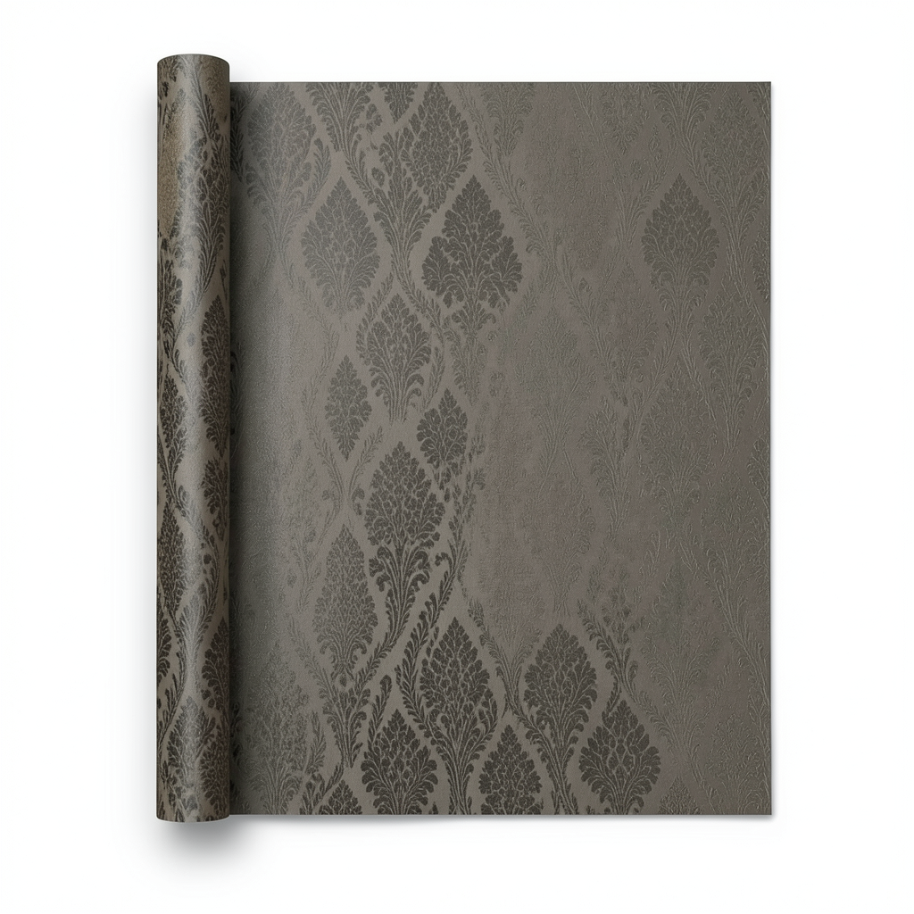 Italian Wallpaper Patterned Design Dark Beige, Size 10mx0.70m, Model 14063