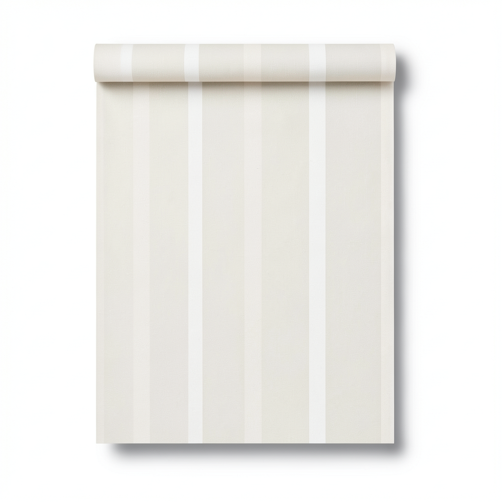 Striped Wallpaper 10m x 0.53m Light Beige Color, Model 467024