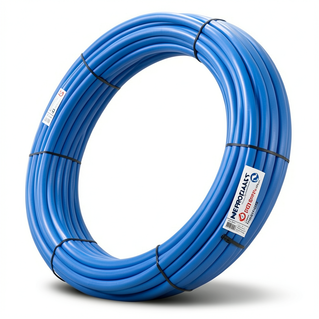 أنابيب HDPE PE 100 ضغط 6 بار قطر خارجي 110 مم سمك 4.0 مم لون أزرق | نيبروبلاست