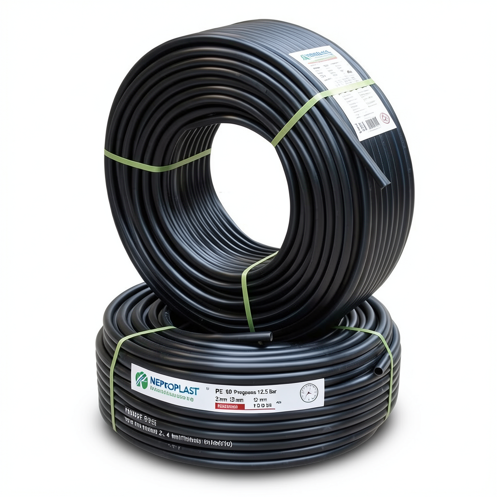 أنابيب HDPE PE 100 ضغط 12.5 بار قطر 32 مم سمك 2.4 مم لون أسود | نيبروبلاست